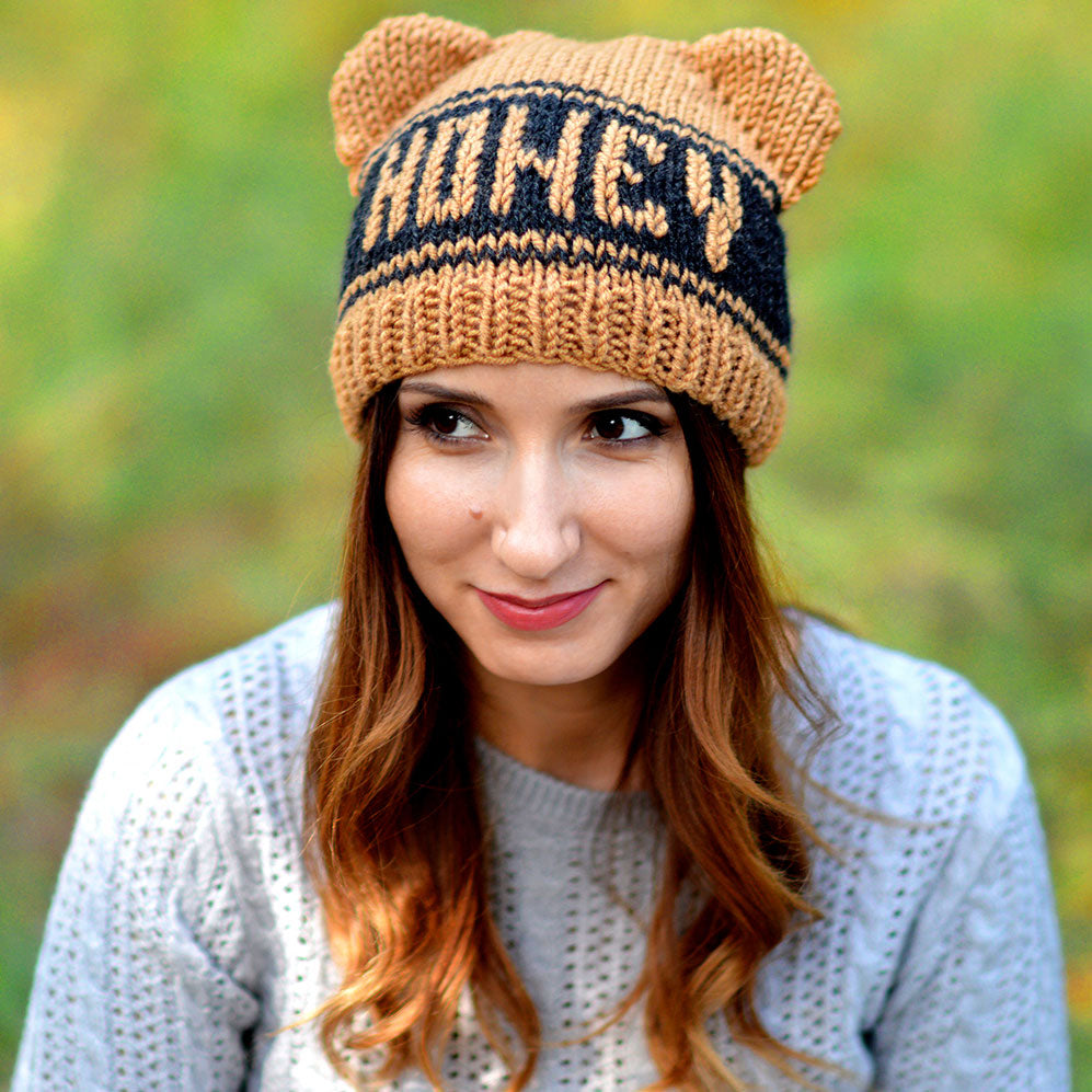 Bear Ears Beanie For Adults Men's Women's Bear Ear Hat Embroidered Hat With Name