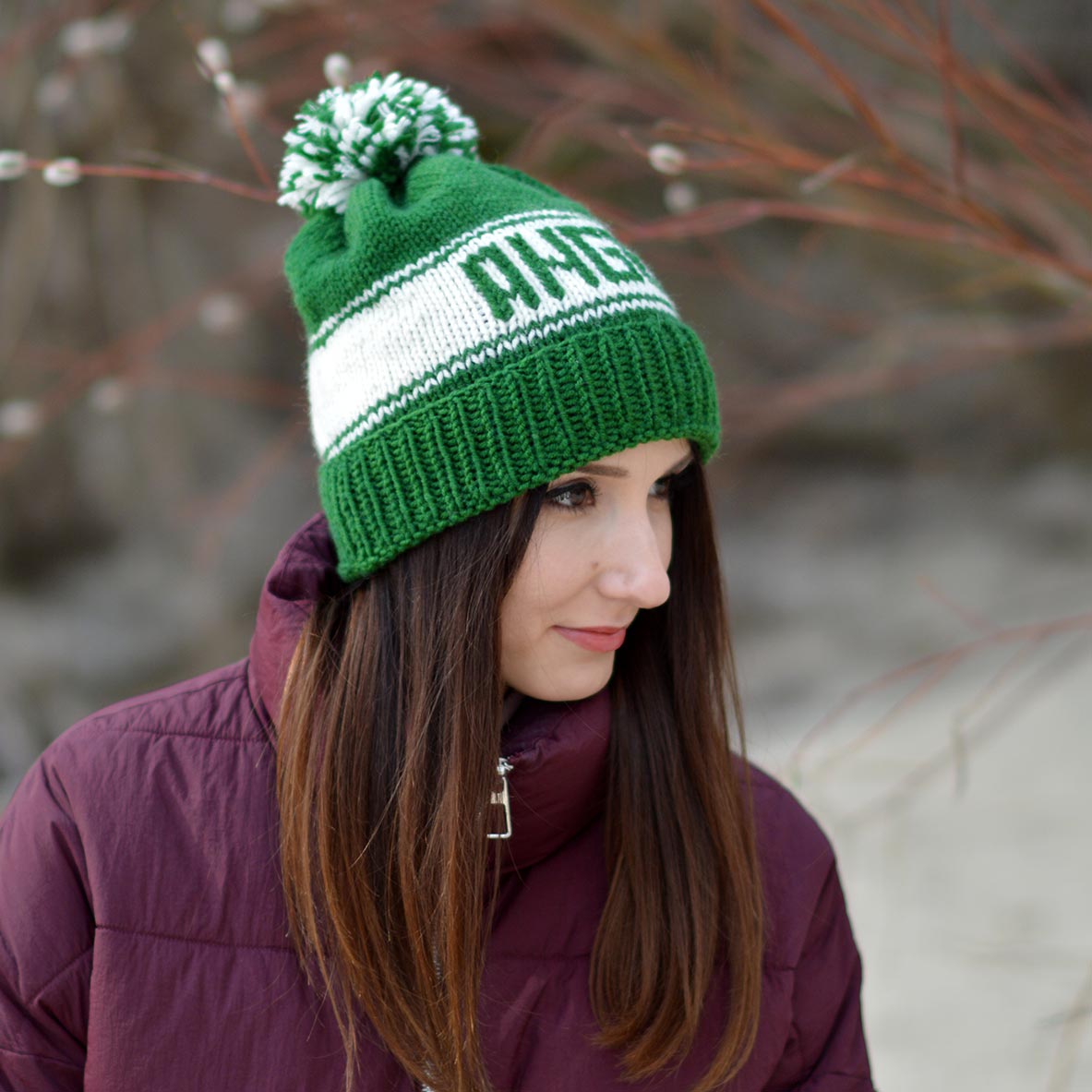 Custom Pom Pom Hat Winter Hat Personalized Beanie With Name