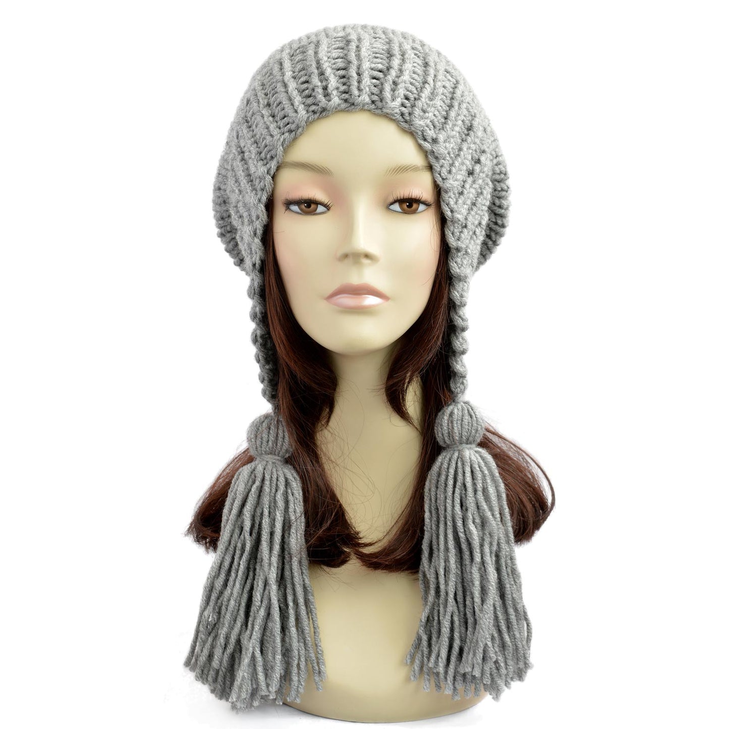 Slouchy Beanie With Tassels Women's Men's Oversized Beanie