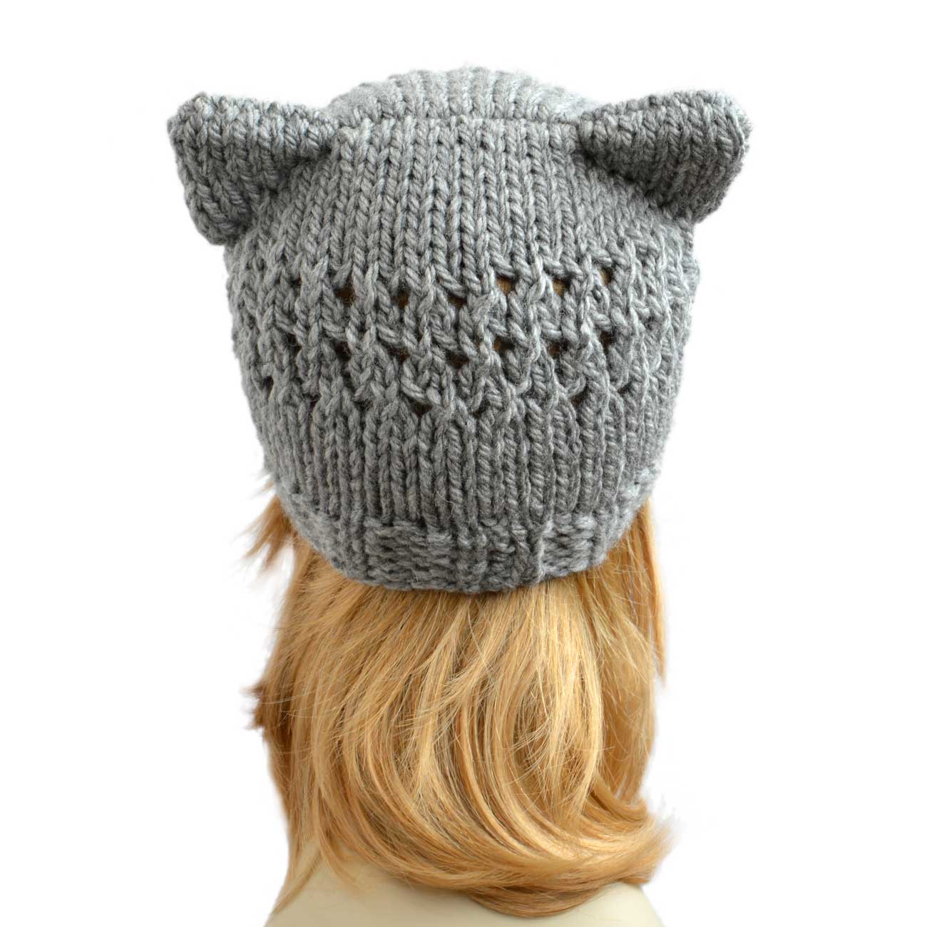 Summer Beanie With Cat Ears Ventilated Hat With Holes Knitted Hat With Cat Ears