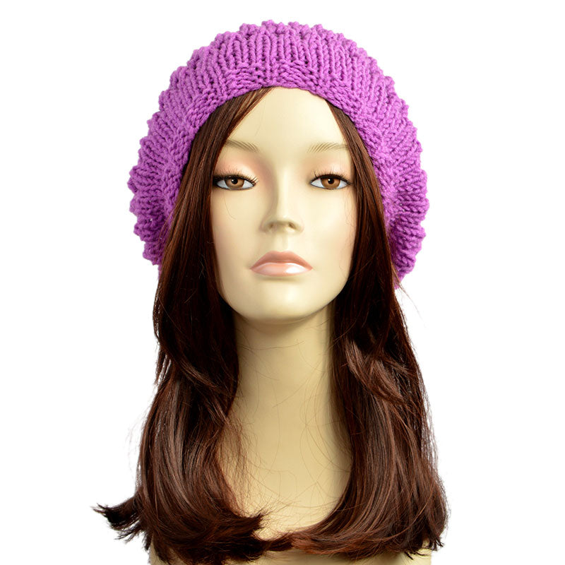 Summer Slouch Beanie Men's Women's Lilac Lightweight And Ventilated Hat With Holes